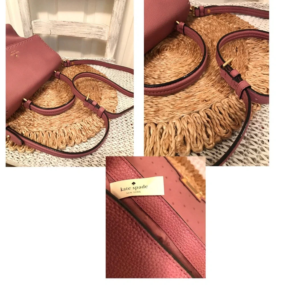 Kate Spade James Street Sparrow Satchel in Mauve Pebbled Leather
